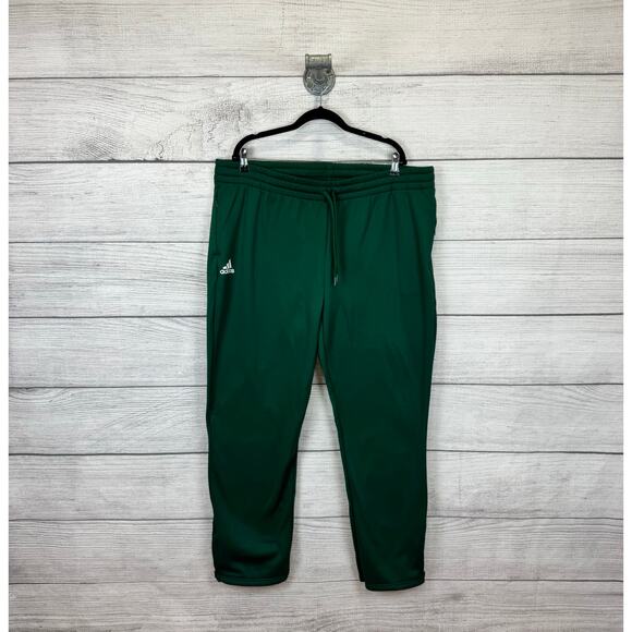 Adidas Men's Green Drawstring Waist Tapered Leg Sweatpants Size 2XLT - Picture 1 of 13